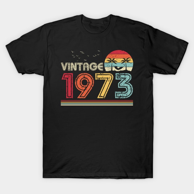 Vintage 1973 Limited Edition 48th Birthday Gift 48 Years Old T-Shirt by Penda